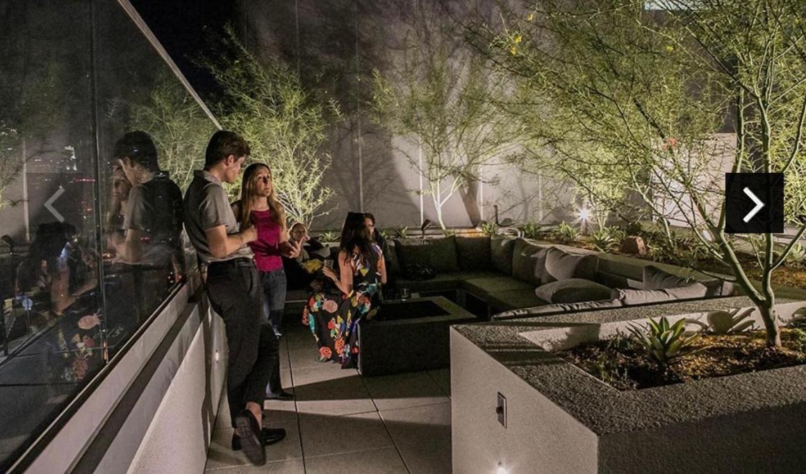 Downtown Angeles Skyline Balcony View Modern Penthouse Apartahotel